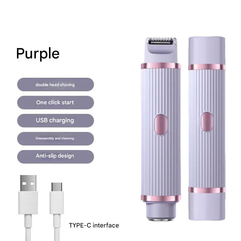 ماكينة حلاقة كهربائية محمولة 2 في 1 لتشذيب الشعر