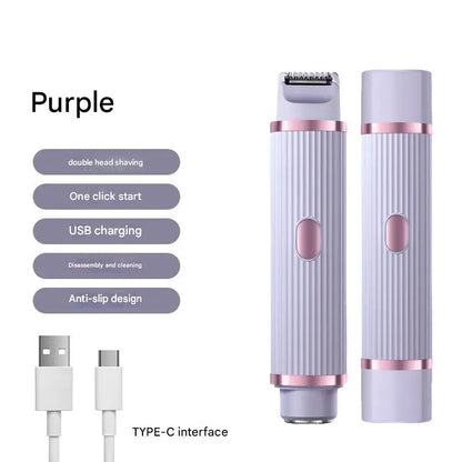 ماكينة حلاقة كهربائية محمولة 2 في 1 لتشذيب الشعر